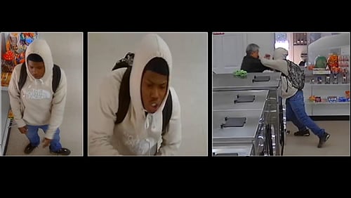 Gwinnett County police are searching for a man who assaulted employees at a Norcross laundromat.