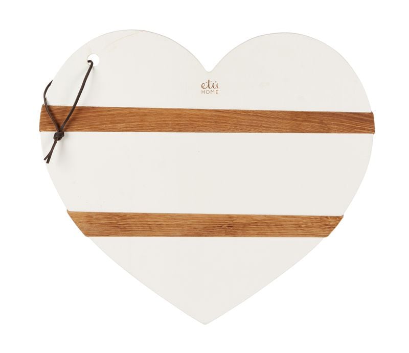 Opt for a heart-shaped charcuterie board to serve her meals in bed.
Courtesy of etúHOME