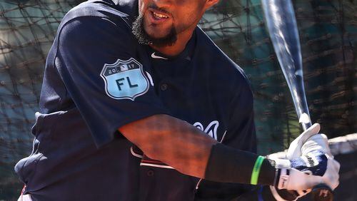 Braves infielder-outfielder Emilio Bonifacio, pictured during spring training, used a solid performance in Grapefruit League play to make the opening-day roster, but the veteran has struggled in the first weeks of the season and was 0-for-10 as a pinch-hitter before Friday. (Curtis Compton/AJC file photo)