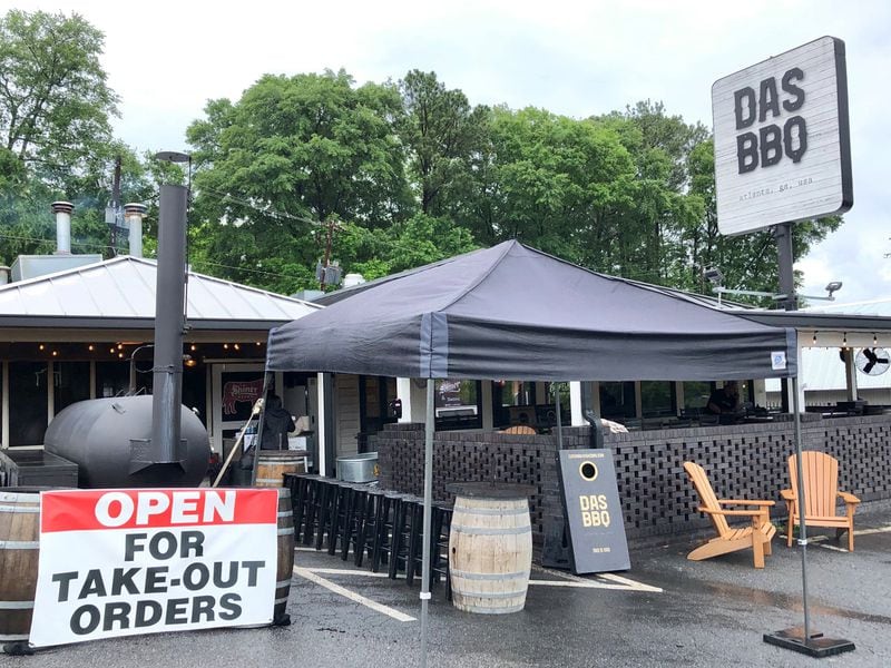 DAS BBQ has set up a carryout kiosk where patrons can pick up food that has been pre-packed for minimal touching. CONTRIBUTED BY WENDELL BROCK