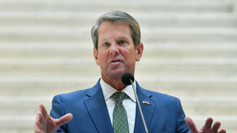 Gov. Brian Kemp rolled out a “Four Things for Fall” campaign Tuesday that urged Georgians to wear a mask, practice social distancing, wash their hands and follow his statewide guidelines to “beat COVID-19 and secure a safe, healthy and prosperous future for our state.” (Hyosub Shin / Hyosub.Shin@ajc.com)