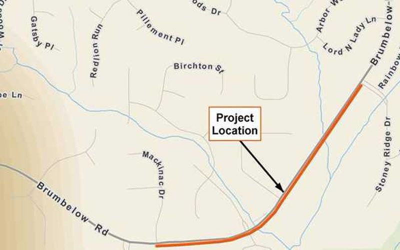 Work continues on Brumbelow Road in Johns Creek, and drivers could experience delays this weekend.