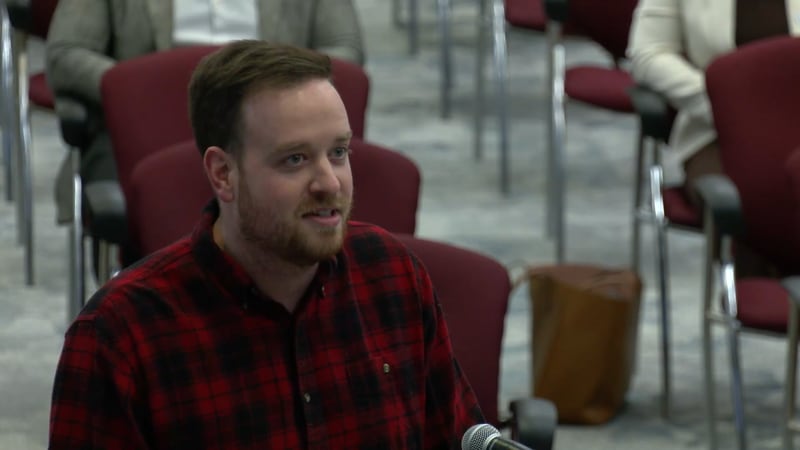 Joel Kanzelmeyer, a Gwinnett County parent, asked the school board to continue using Choosing the Best for sex education rather than the proposed HealthSmart, a comprehensive resource.