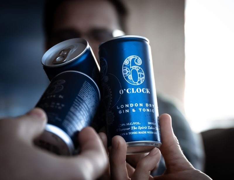 Made with London Dry gin, cans of 6 O'Clock's gin and tonic taste like a bartender-made cocktail, with woody aromatics and a dose of citrus. Courtesy of 6 O'Clock Gin