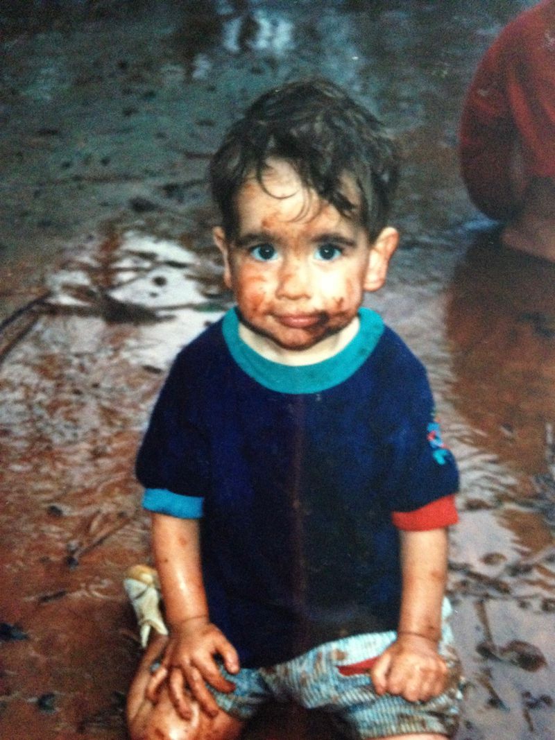Nick May received a new heart in 1991 and was soon outside playing in the mud. His surgeon, Dr. Kirk Kanter has often used that photo to describe quality of life for patients. (Courtesy of Susan May)