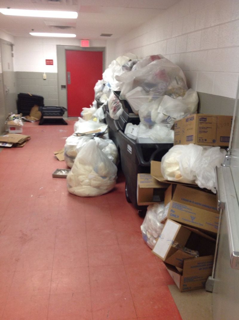 Garbage was piling up outside the operating room at Augusta State Medical Prison last year before the AJC revealed the problems with sanitation on the facility.