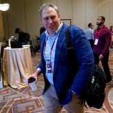 Atlanta Falcons head coach Arthur Smith leaves after speaking during the NFC head coaches availability at the NFL football meetings, Tuesday, March 28, 2023, in Phoenix. (AP Photo/Matt York)