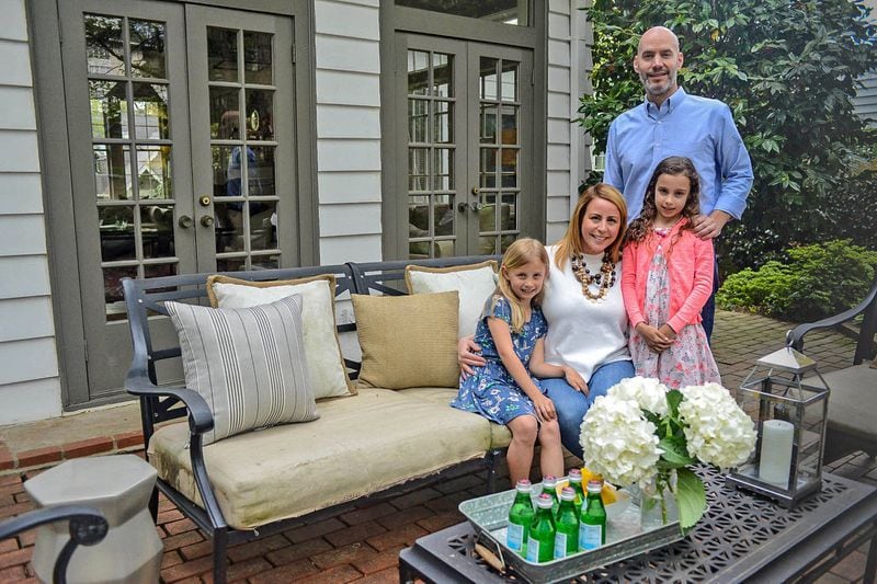 Kim and Thomas Rowe, with their daughters, 8-year-old Anna and 7-year-old Libby, bought their 1930 Dutch Colonial home in Brookwood in 2007. Kim is an interior designer, and Thomas is chief financial officer for a commercial real estate developer.