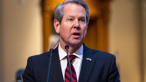 Gov. Brian Kemp on Tuesday restated his support for former President Donald Trump in this year's election, even though the two have had a fraught relationship.