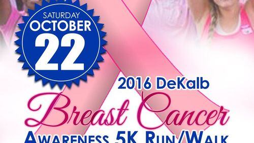 The 2016 DeKalb Breast Cancer Awareness 5k Run/Walk will benefit Oakhurst Medical Centers.