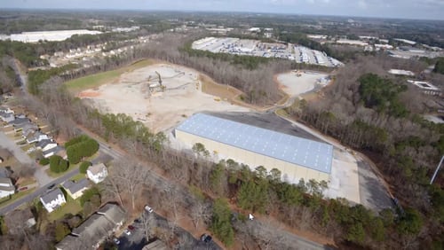 This is an aerial photo of the Metro Green Recycling plant site in Stonecrest.