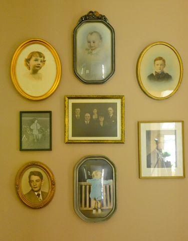 Wall of family photos