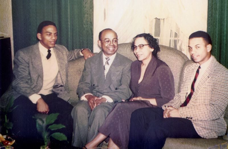 Andrew Young's family, from left: Andrew Jr., father Andrew Sr., mother Daisy and brother Walter. From the book “The Many Lives of Andrew Young.” Copyright © 2022 by Ernie Suggs. Reprinted by permission of NewSouth Books. (Andrew Young Personal Collection)