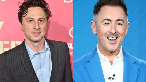 Zach Braff (left) and Alan Cumming (right) will be honored at SCAD's sixth annual aTVFest Feb. 1-3, 2018. CREDIT: Getty Images