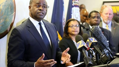 Days after firing two top city officials, Mayor Reed holds forth during an hourlong press conference in which he talked about everything except the firings. BOB ANDRES / BANDRES@AJC.COM