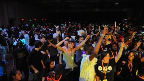 A scene from Anime Weekend Atlanta 2014. The Saturday Night Dance, one of AWA's  more popular events. Photo courtesy of Anime Weekend Atlanta.
