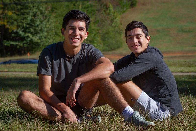 Marco Borrego (right) and his twin brother, Juan, needed a topic for a podcast. After they learned about the scope and dangers of vaping, which is popular among their classmates at Buford High School, the brothers decided to lobby lawmakers and organize students against it. STEVE SCHAEFER / SPECIAL TO THE AJC