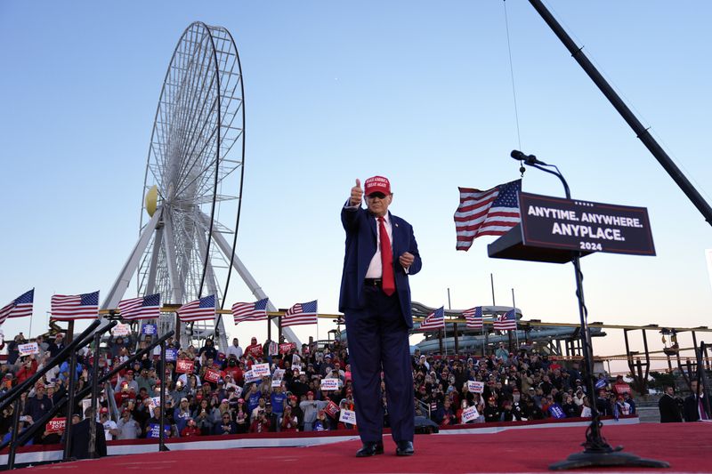 Former President Donald Trump campaigned Saturday in Wildwood, N.J.