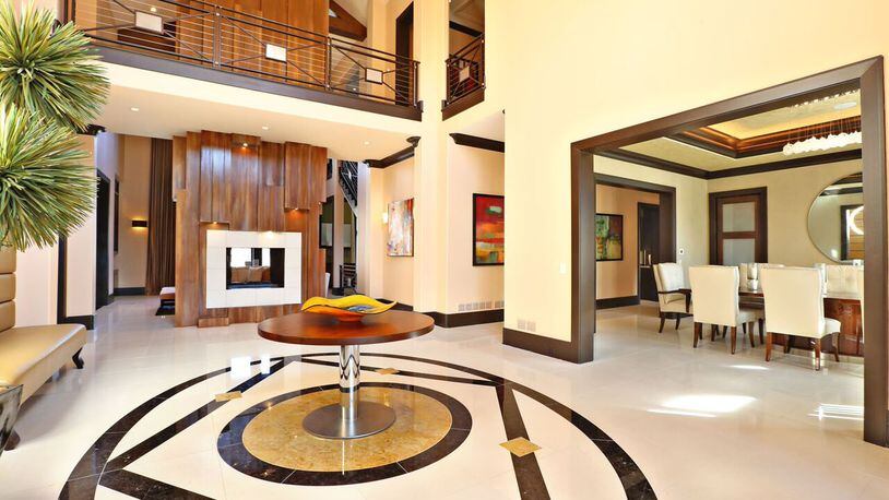 The foyer of Hines Ward's Sandy Springs home.