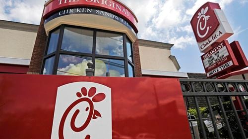 A new outside review shows Chick-fil-A still has the slowest drive-through times among 10 big fast food restaurant chains. But consumers and mystery shoppers still give top marks to the Atlanta-based business, including for its perceived speed of service. (AP Photo/Mike Stewart, File)