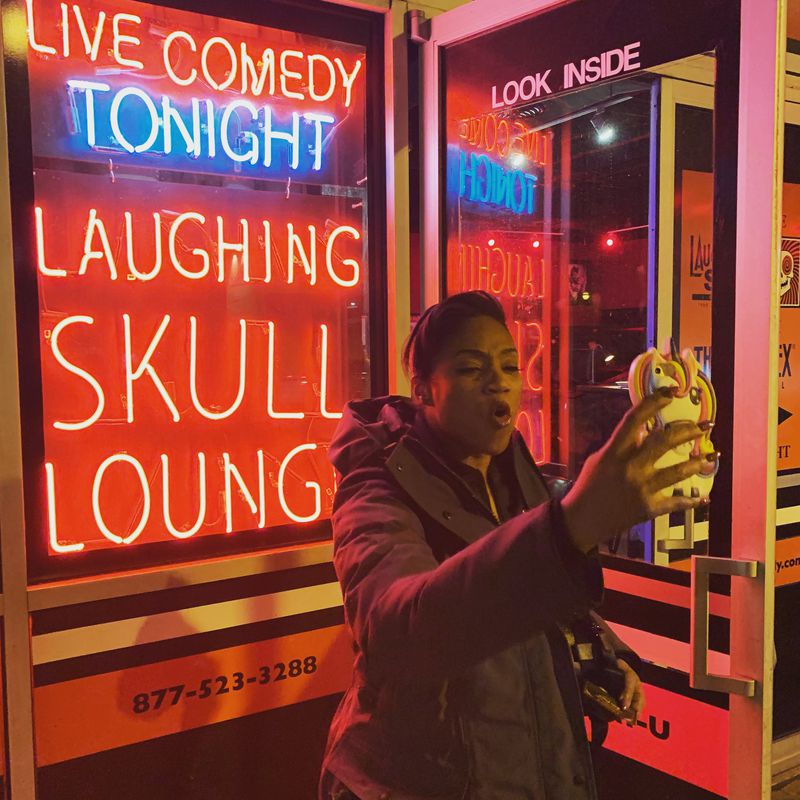 Tiffany Haddish is using the Laughing Skull Lounge to test out new stand-up material. CREDIT: Marshall Chiles