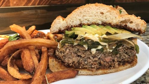 The blended burger at Big Sky Buckhead is an homage to executive chef Luis Damian’s Mexican heritage. Photo by Ligaya Figueras