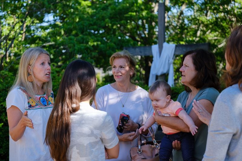Keri Ninness, left, coordinator of the Walking with Moms in Need Ministry, says, “I think people need to stop acting like this is simple and sweet, because this is complex. I can’t imagine an issue more complicated.” (Arvin Temkar / arvin.temkar@ajc.com)