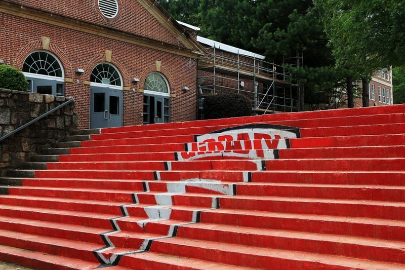 The Grady “G” painted on the steps of Grady High School is shown in this file photo taken on June 26, 2020, in Atlanta. (Christina Matacotta for The Atlanta Journal-Constitution)