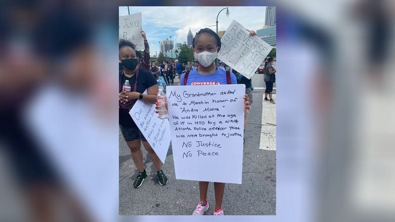 Jayda is marching on her 53-year-old grandmother’s behalf.