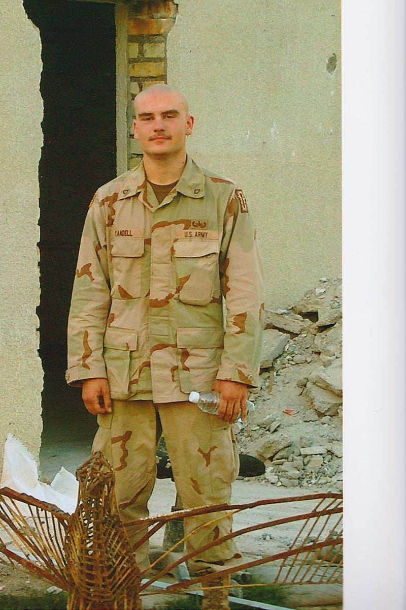 Michael Yandell serving in Iraq in 2004. He came home to work with veterans who have experienced trauma during the war.