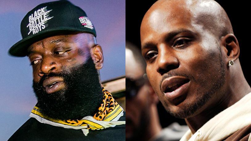 Rick Ross (let) and DMX are starring in an upcoming film "I Want It All" shooting in Atlanta. L- AJC file R- AP