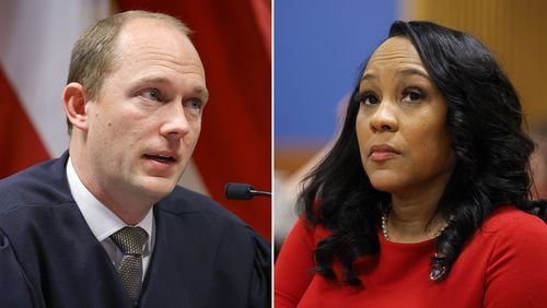 Fulton County Superior Judge Scott McAfee allowed District Attorney Fani Willis to remain on the Georgia election interference case against former President Donald Trump, but he also is allowing the defense to challenge the ruling to the state Court of Appeals. (Alex Slitz/AP)