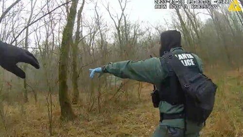 A portion of one body camera video released by the Atlanta Police Department shows officers reacting to the Jan. 18 shooting involving state troopers and activist Manuel "Tortuguita" Teran.