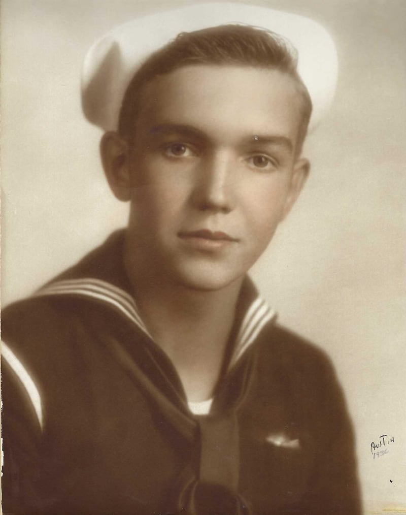 Gene Blanchard's enlistment photo. Blanchard, from Tignall, Georgia, was killed aboard the USS Oklahoma when the Japanese attacked Pearl Harbor in 1941