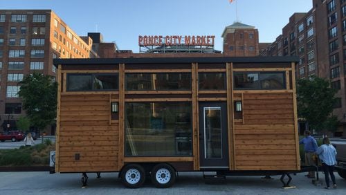 During Earth Day, visitors to Ponce City Market had the chance to tour a tiny house.