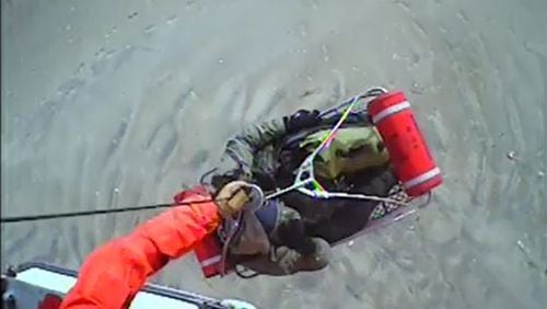 Two people were rescued Tuesday on Little Tybee Island.