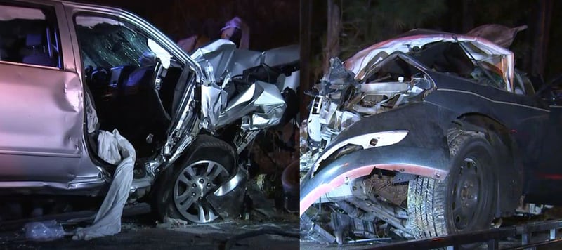 Four people were killed in a head-on crash in Butts County.