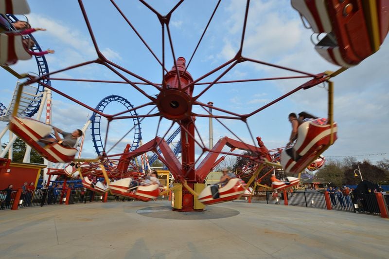 Carowinds, just south of Charlotte, N.C., is adding four classic carnival rides in its County Fair section. Do-Si-Do’s three giant arms whirl riders up and around in circles. CONTRIBUTED BY CAROWINDS