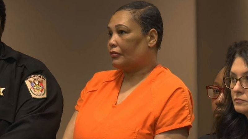 The ex-wife of former NBA player Lorenzen Wright, Sherra Wright, in court. She pleaded guilty last week to facilitation of first-degree murder in connection with Wright's death in July 2010 and was sentenced to 30 years in prison.