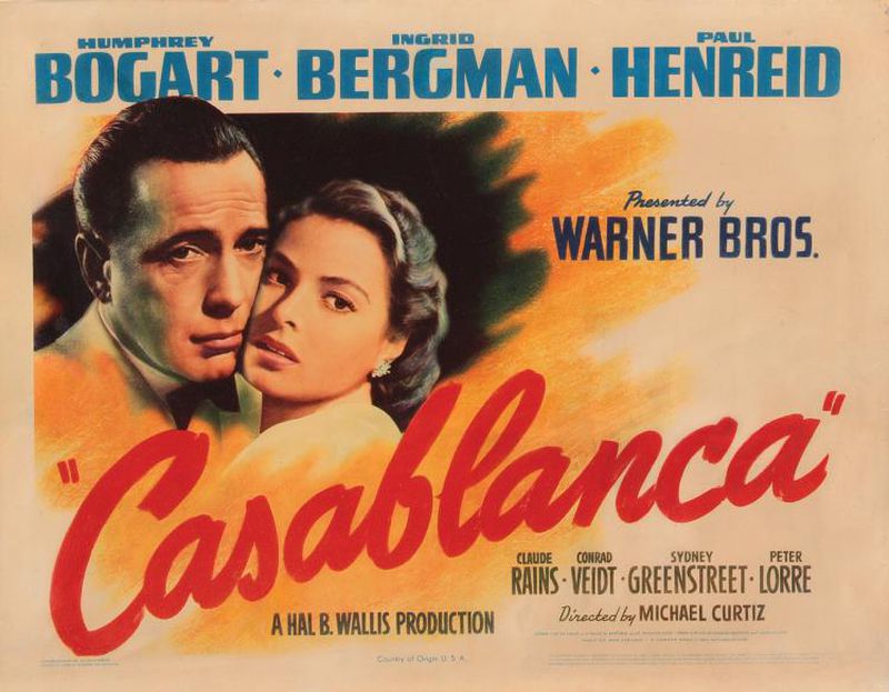 The film TCM has aired the most is “Casablanca.”
