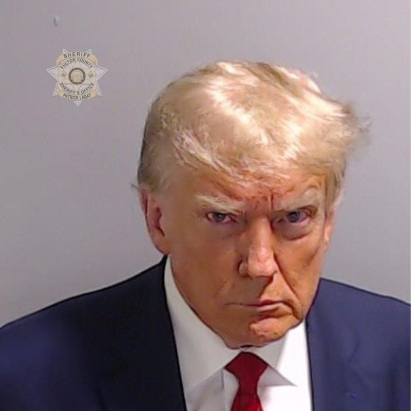 Former President Donald J. Trump was booked in Fulton County Jail on Thursday, Aug. 24, 2023. (Fulton Co. Sheriff's Office)