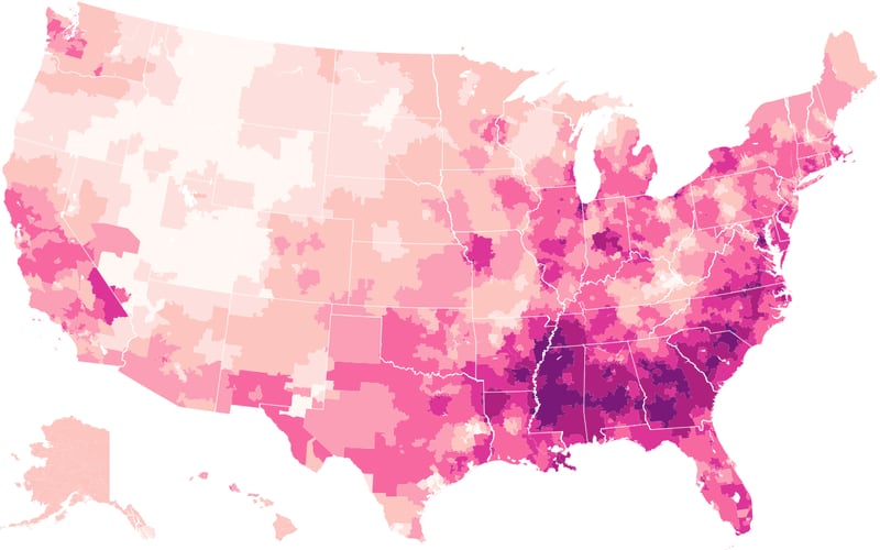 Migos fan map from New York Times’ Upshot analysis, “What Music Do Americans Love the Most?”