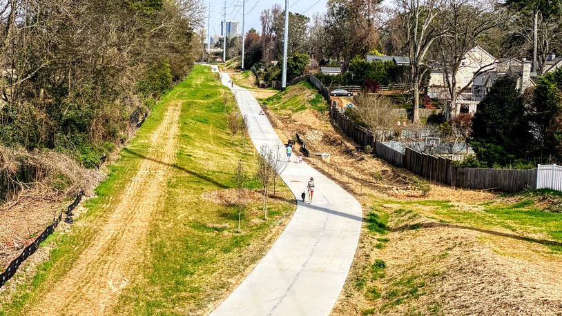 A paved portion of Beltline Northeast Trail opened near Ansley Mall in 2021.