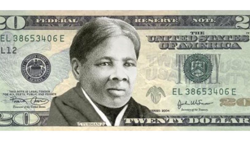 A mockup of what the $20 bill would look like featuring Tubman.