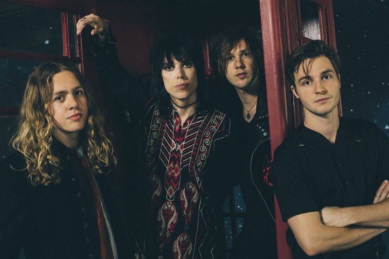  The Struts singer Luke Spiller (second from left) said the songs on the band's upcoming second album are "bonkers." The Struts open for the Foo Fighters April 28 at Georgia State Stadium. Photo: Catie Laffoon