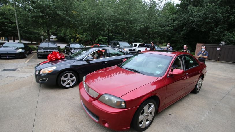 Vehicles donated by Charity Cars to clients of Family Promise North Fulton/DeKalb who are experiencing homelessness. Photo Courtesy of Todd DeFeo