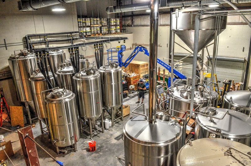 Overview of the brewing facilities at the Bold Monk Brewing Co. L