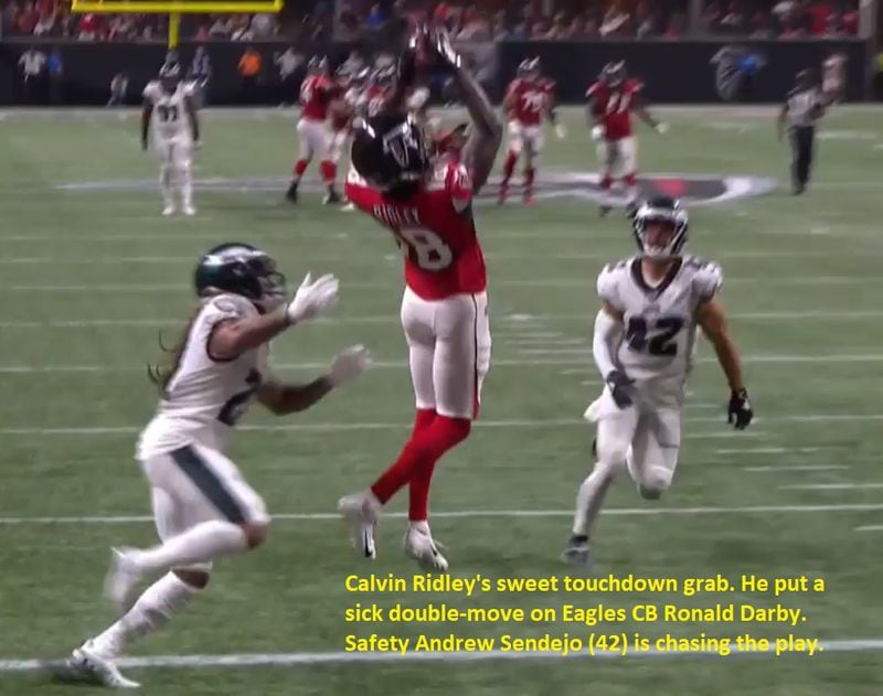 Calvin Ridley’s sweet touchdown catch. (NBC NFLGamepass screenshot)