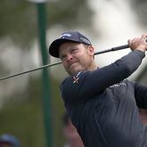 Danny Willett tees off on 18th hole at the 2024 Masters Tournament at Augusta National Golf Club, Thursday, April 11, 2024, in Augusta, Ga. (Hyosub Shin / Hyosub.Shin@ajc.com)
