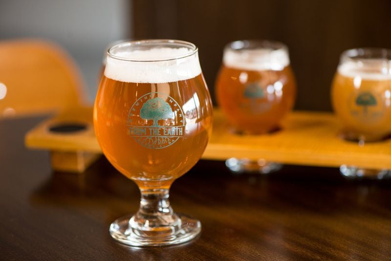 Former SweetWater brewmaster Kevin McNerney is currently in charge of From the Earth’s beer program, which includes Golden Spiral golden ale house draught. CONTRIBUTED BY MIA YAKEL